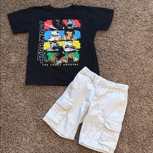 Star Wars T-shirt/Shorts Outfit, Boy Sm/6